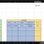 excel income & expenses tracker