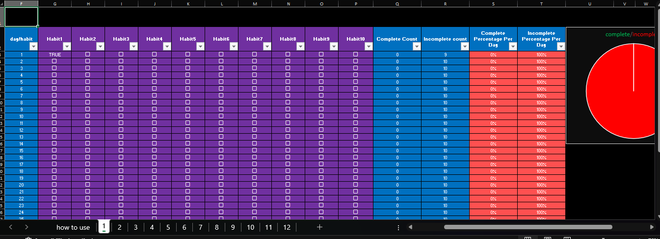 Screenshot 2026-09-24 193910 excel habit tracker - Image 1